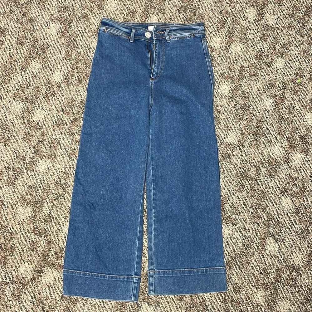 LOFT High Waist Wide Leg Jeans